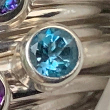 Load image into Gallery viewer, Plain band 3mm round Gemstone stacking rings. Made to order

