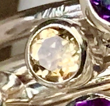 Load image into Gallery viewer, Plain band 4mm round Gemstone stacking rings. Made to order
