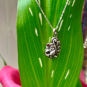 Peacock pendant with Ruby