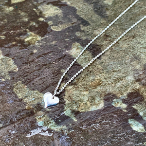 Dainty Silver heart necklace