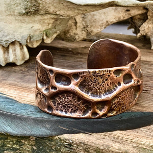 Heavy copper cuff bracelet