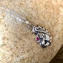 Load image into Gallery viewer, Peacock pendant with Ruby
