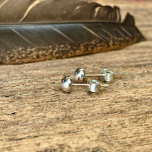 Load image into Gallery viewer, Recycled Silver ball stud earrings
