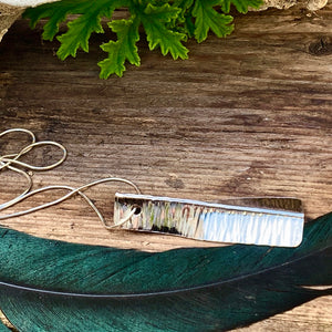 Hammered texture silver necklace