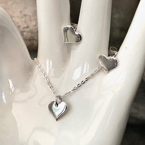 Dainty Silver heart necklace