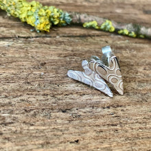 Load image into Gallery viewer, Silver textured hearts stud earrings
