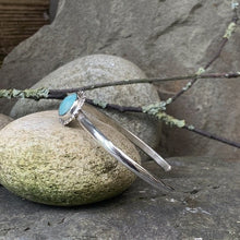 Load image into Gallery viewer, Sterling silver and Amazonite stacking bangle
