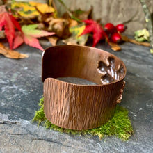 Load image into Gallery viewer, Copper oak leaf cuff bracelet. One of a kind
