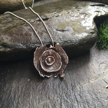 Load image into Gallery viewer, Sterling silver large &#39;Peony&#39; pendant

