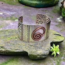 Load image into Gallery viewer, Sterling silver and copper, cuff bracelet
