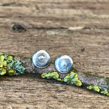 Load image into Gallery viewer, Silver delicate dot stud earrings

