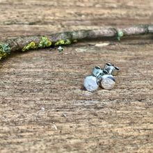 Load image into Gallery viewer, Silver delicate dot stud earrings
