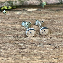 Load image into Gallery viewer, Silver delicate dot stud earrings
