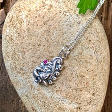 Load image into Gallery viewer, Peacock pendant with Ruby
